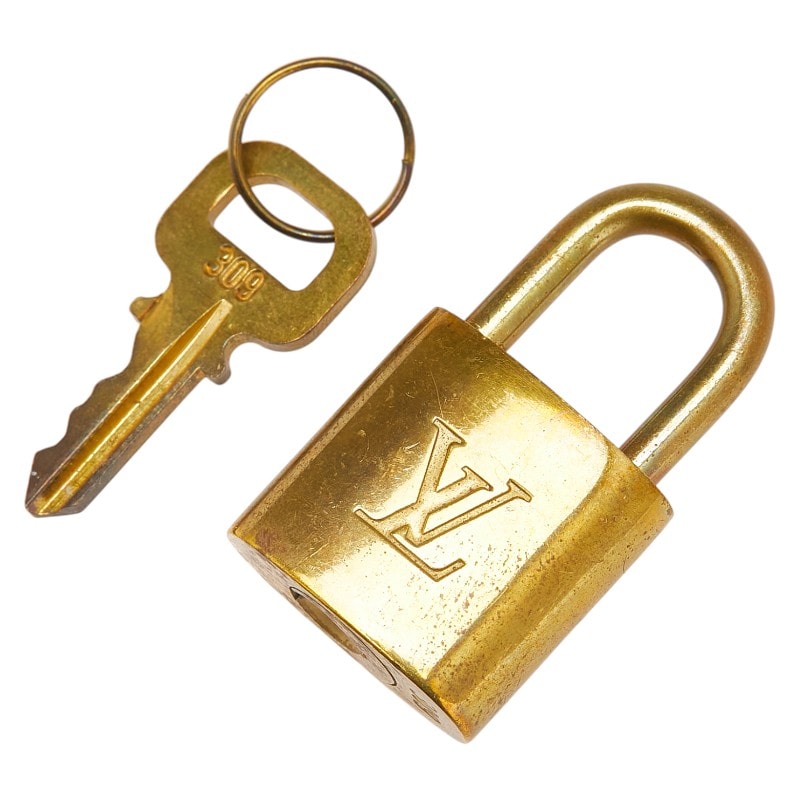 ルイ ヴィトン カデナ 南京錠 キー セット ゴールド メッキ レディース LOUIS VUITTON 【中古】