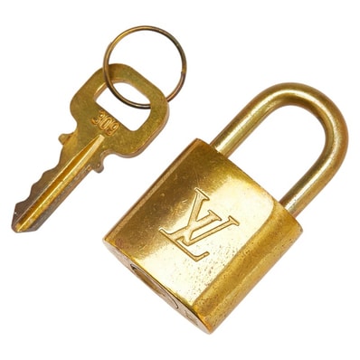 ルイ ヴィトン カデナ 南京錠 キー セット ゴールド メッキ レディース LOUIS VUITTON 【中古】