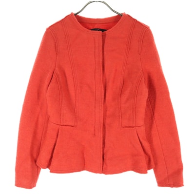 ZARA BASIC ザラベーシック 長袖 ジップジャケット XS レッド