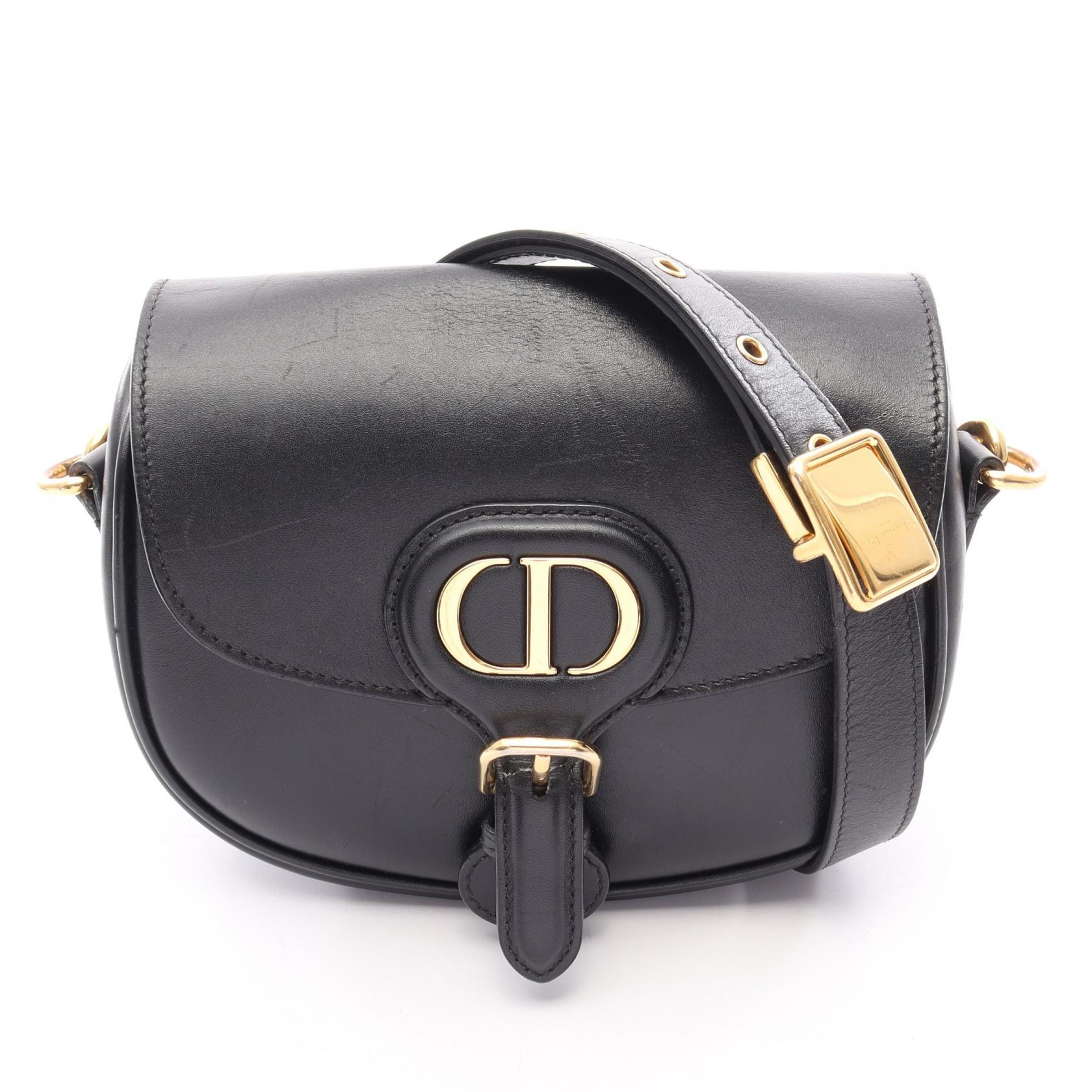 ディオール Dior BOBBY ボビー スモール ショルダーバッグ バッグ レザー レディース ブラック系 M9317UMOL 【中古】