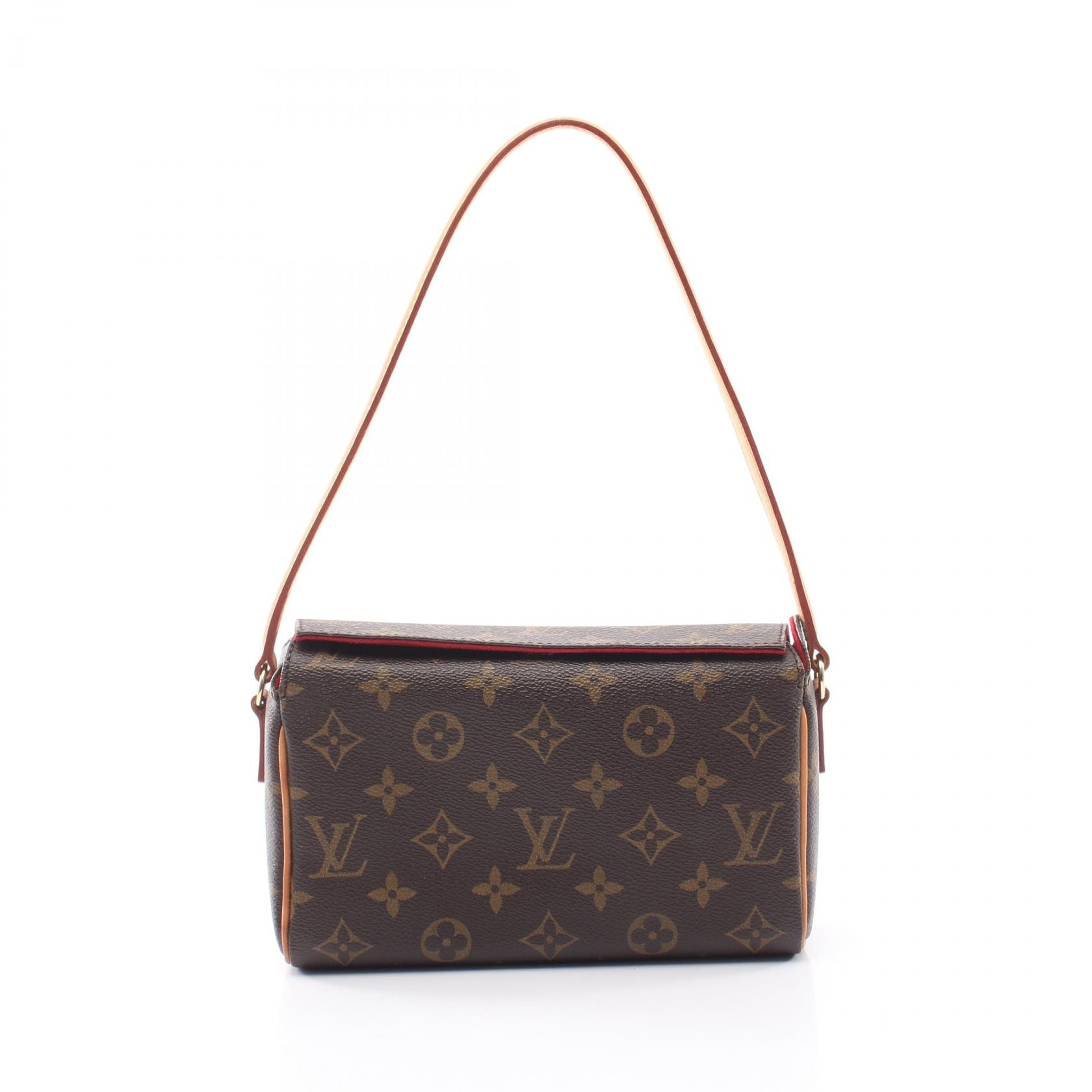 ルイ・ヴィトン LOUIS VUITTON レシタル モノグラム ハンドバッグ バッグ PVCコーティングキャンバス レザー レディース ブラウン系 M51900 【中古】