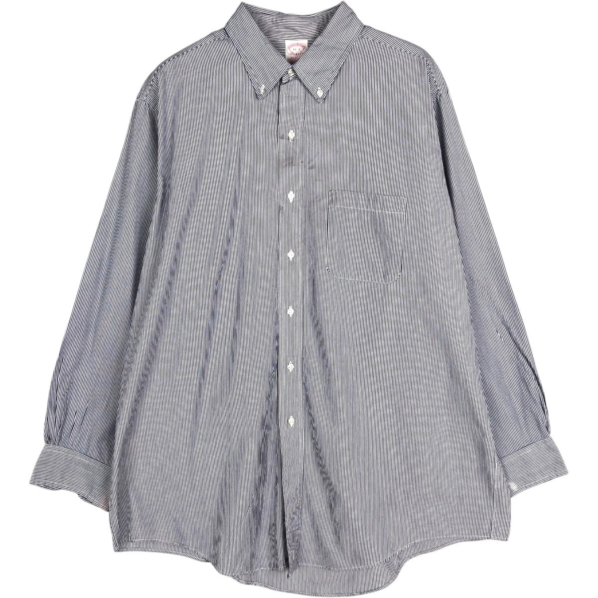 古着 90年代 ブルックスブラザーズ Brooks Brothers MAKERS 長袖 ボタンダウンストライプシャツ USA製 メンズXL相当/eaa673039
