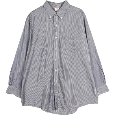 古着 90年代 ブルックスブラザーズ Brooks Brothers MAKERS 長袖 ボタンダウンストライプシャツ USA製 メンズXL相当/eaa673039