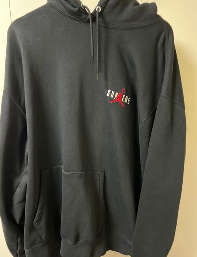 Supreme x Jordan Hooded Sweatshirt "Black"