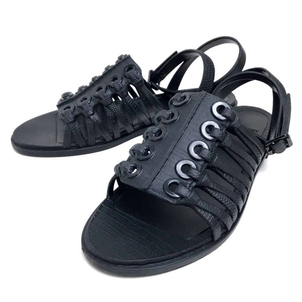 ジバンシィ GIVENCHY フラット 靴 シューズ サンダル レザー ブラック 未使用