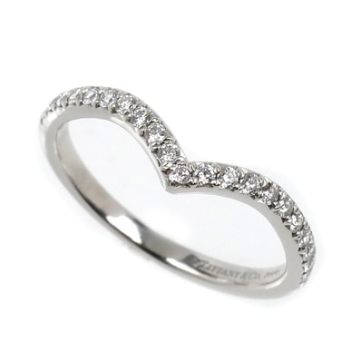 TIFFANY&Co. ティファニー Pt950プラチナ ソレスト V ダイヤ リング・指輪 60875626 ダイヤモンド 10号 2.5g レディース【中古】【美品】