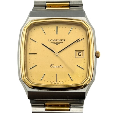 LONGINES ロンジン スクエア デイト クォーツ メンズ 腕時計 C1404
