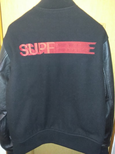 Supreme Motion Logo Varsity Jacket "Black"