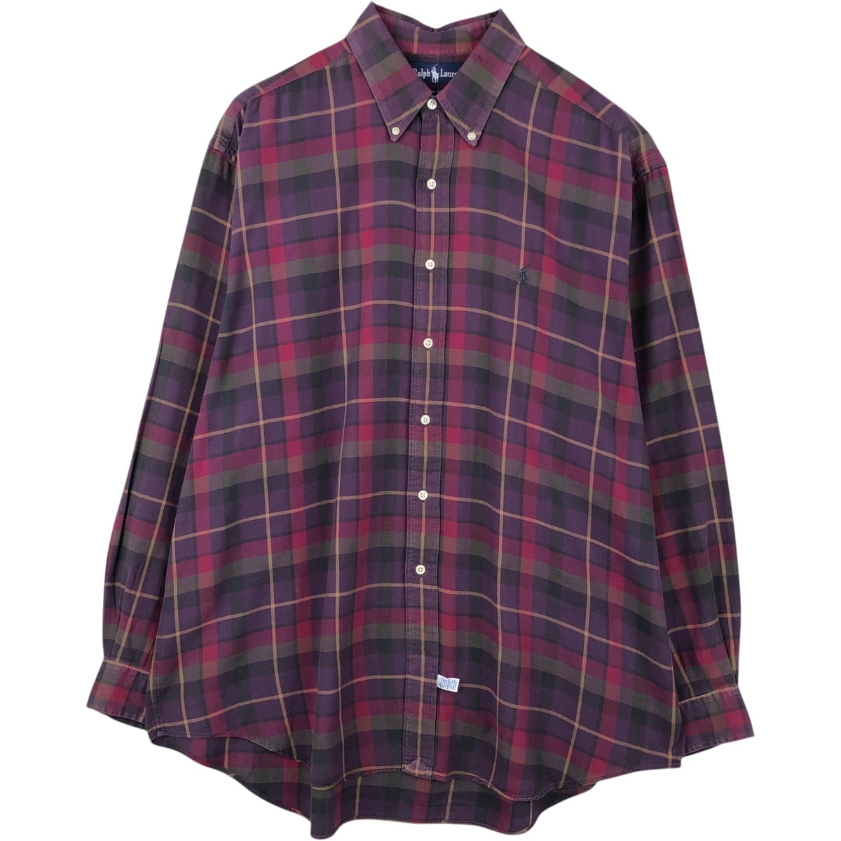 古着 ラルフローレン Ralph Lauren 長袖 ボタンダウンチェックシャツ メンズXL相当/eaa649596