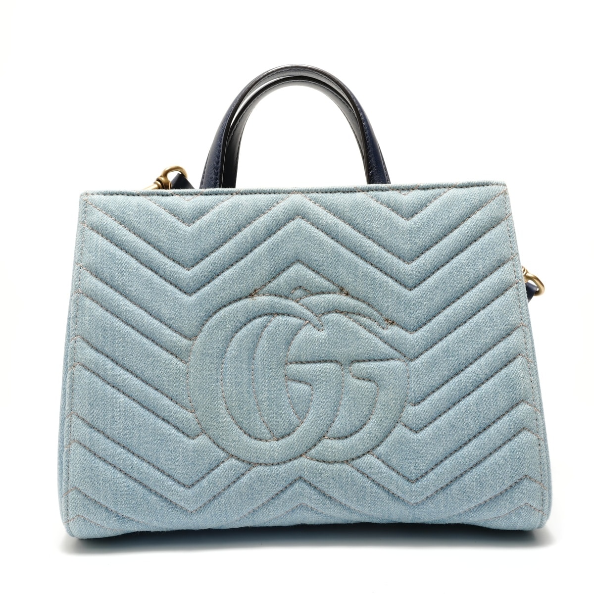 D (傷や汚れあり)】グッチ GUCCI GGマーモント 2WAY デニム ショルダー