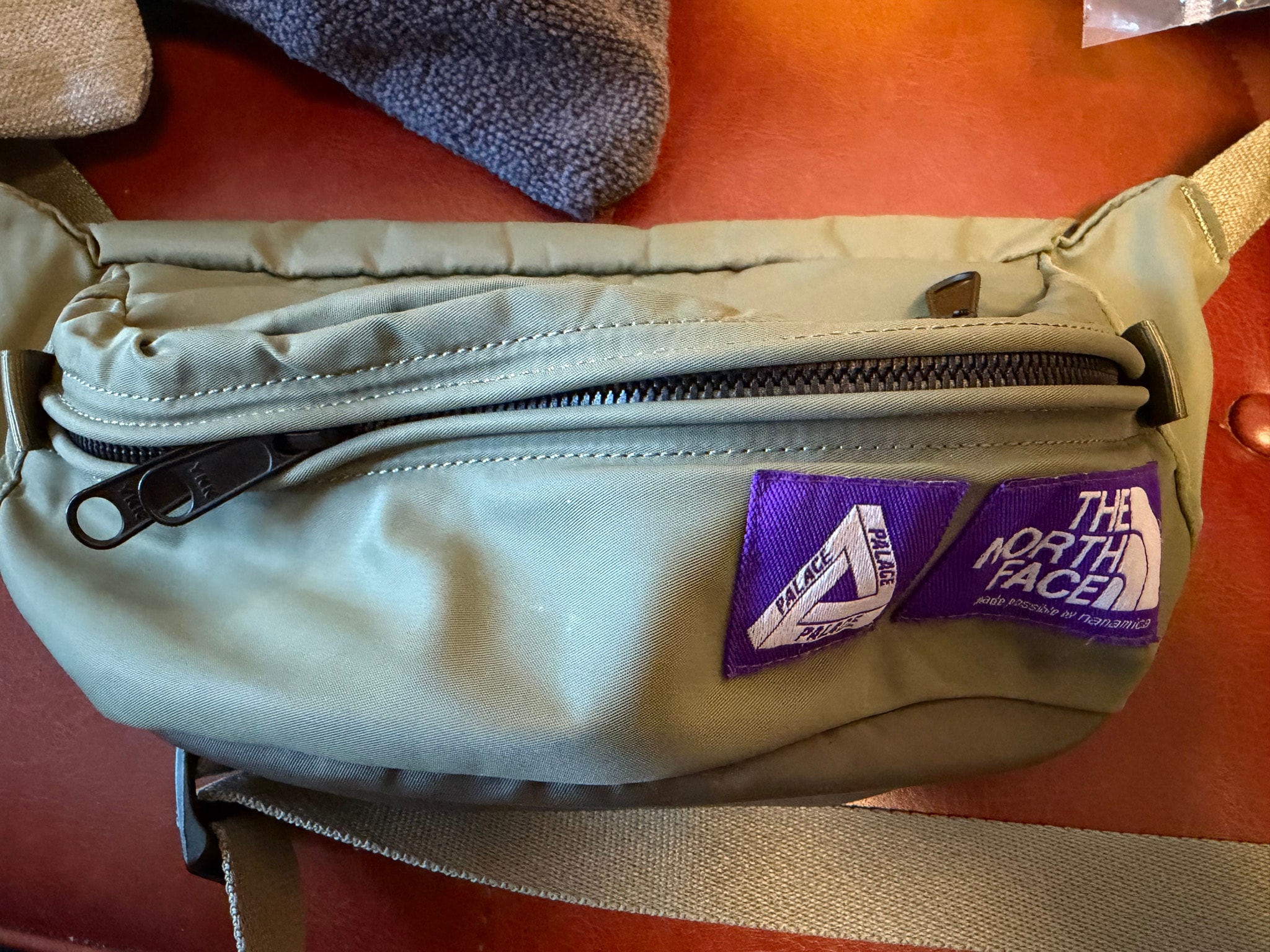 PALACE x The North Face Purple Label Mountain Wind Waist Bag "Sage Green"