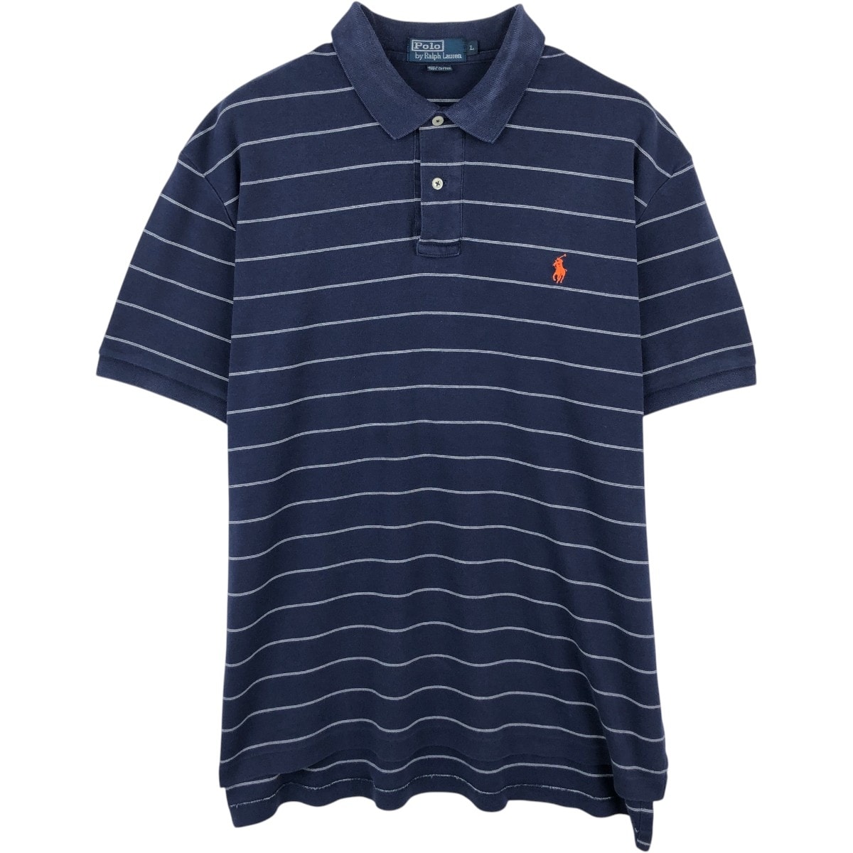 古着 ラルフローレン Ralph Lauren POLO by Ralph Lauren 半袖 ボーダー ポロシャツ メンズL相当/eaa656531
