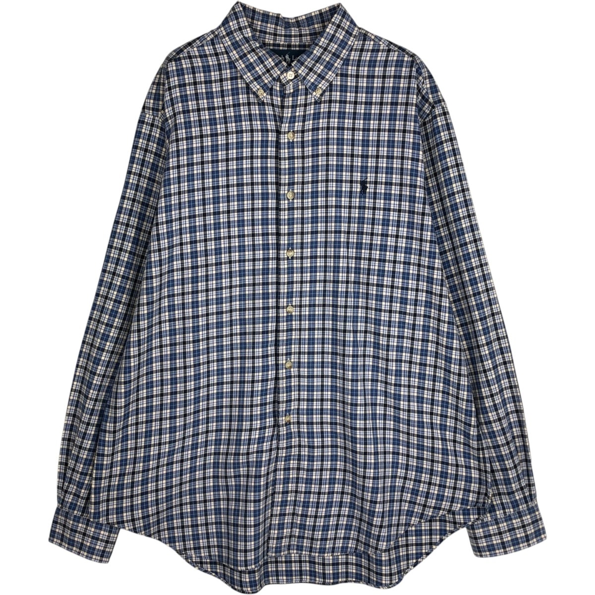 古着 ラルフローレン Ralph Lauren CLASSIC FIT クラシックフィット 長袖 ボタンダウンチェックシャツ メンズXL相当/eaa629038