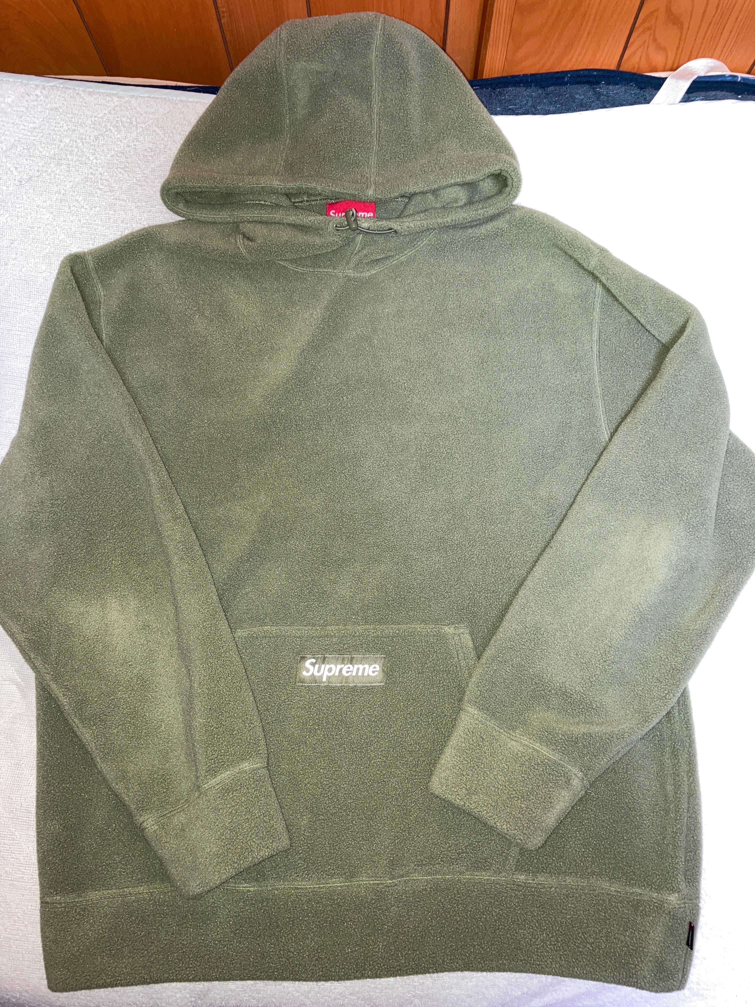 Supreme Polartec Hooded Sweatshirt "Light Olive"