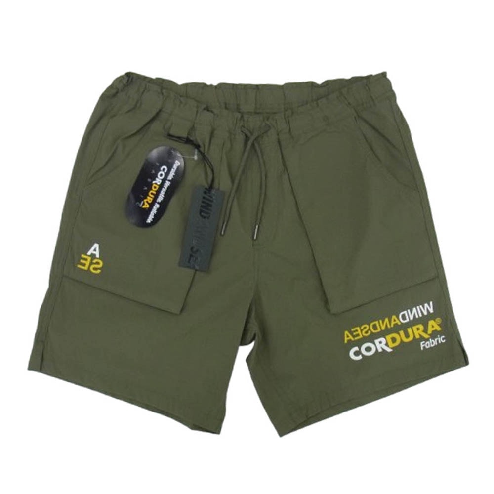 WIND AND SEA ウィンダンシー ショートパンツ WDS-C-CRD-23-Q1-PT-01 x CORDURA Ripstop Shorts コーデュラ リップストップ ショーツ ハーフ パンツ モスグリーン系 M【新古品】【未使用】【中古】