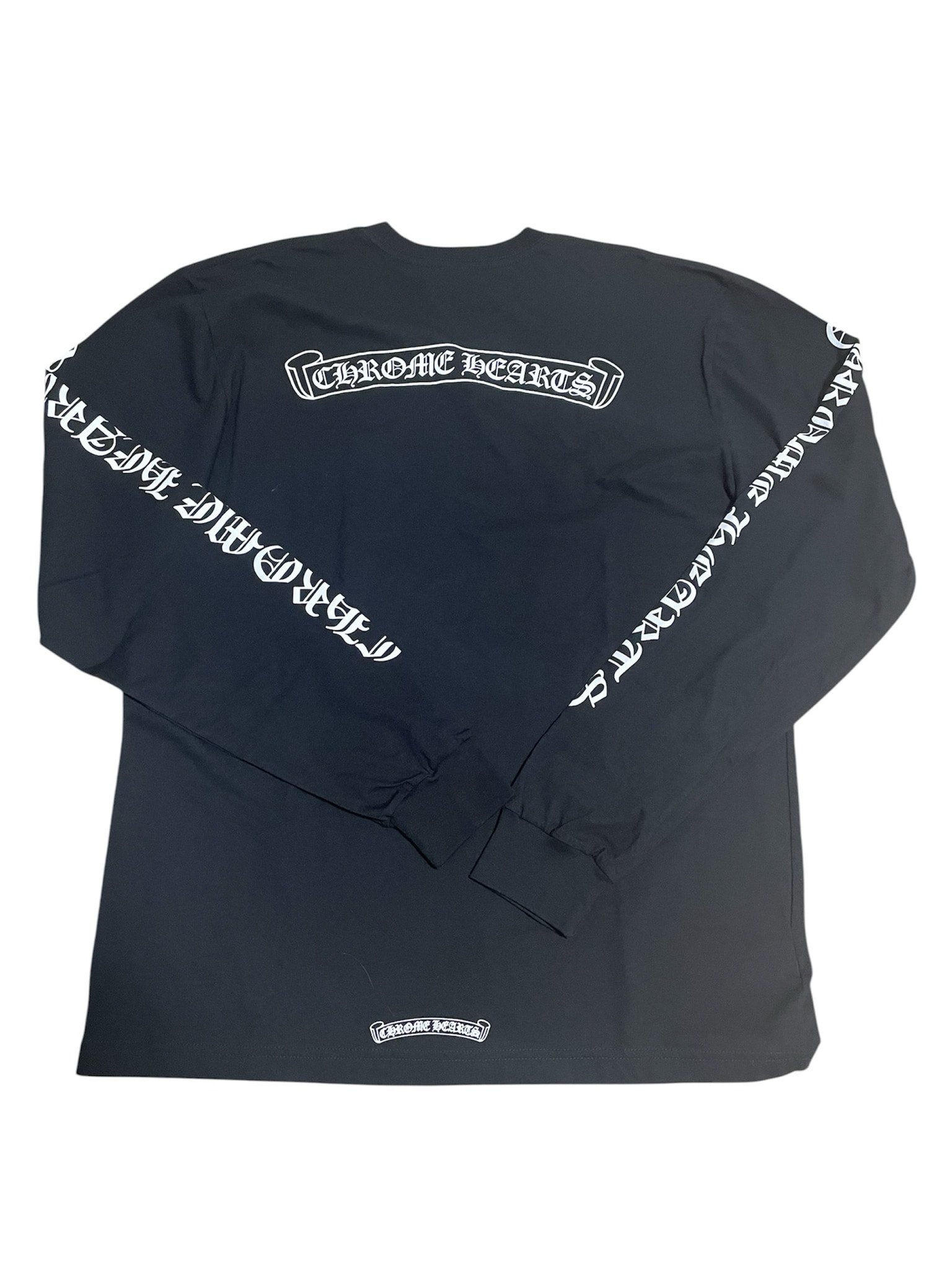 Chrome Hearts Scroll Logo L/S T-Shirt "Black"
