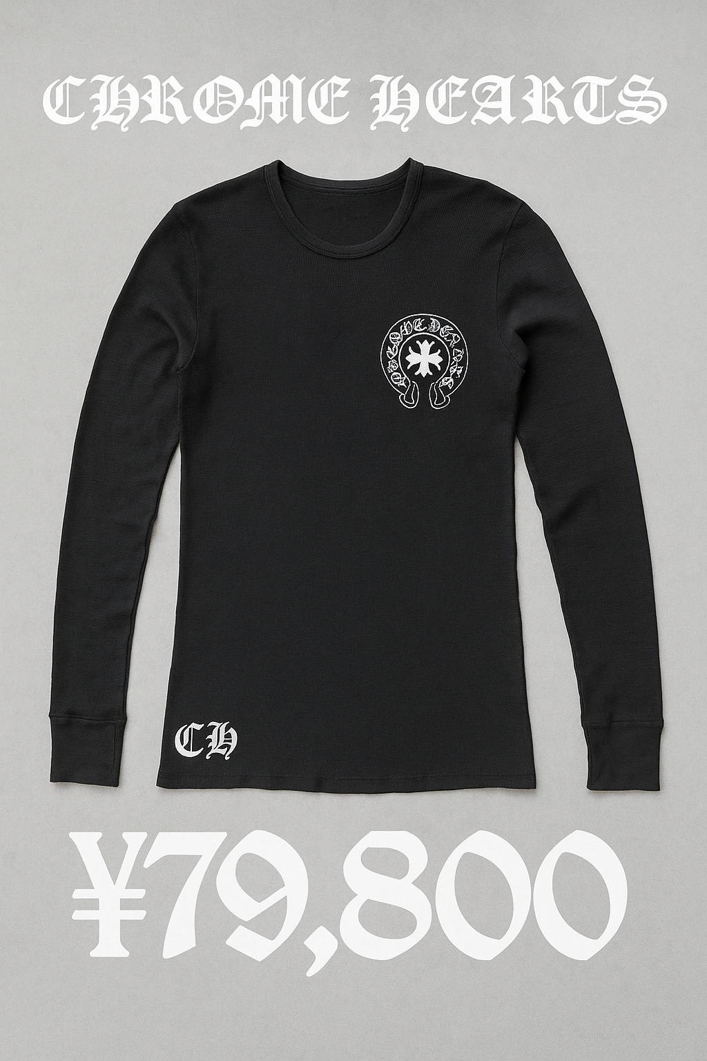 Chrome Hearts Made In Hollywood Thermal L/S T-Shirt "Black"