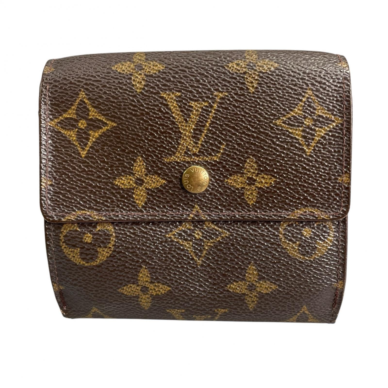 LOUIS VUITTON ルイ・ヴィトン ポルトモネビエカルトクレディ M61652 三つ折り財布 モノグラムキャンバス ブラウン レディース【中古】
