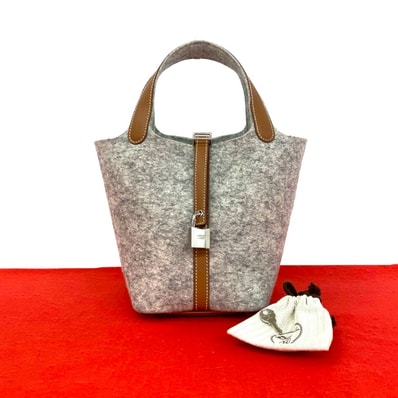 HERMES エルメス ピコタンロックPM フェルト スイフト ハンドバッグ グレー
41717