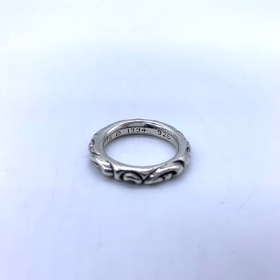 Chrome Hearts Scroll Band Ring "Silver"