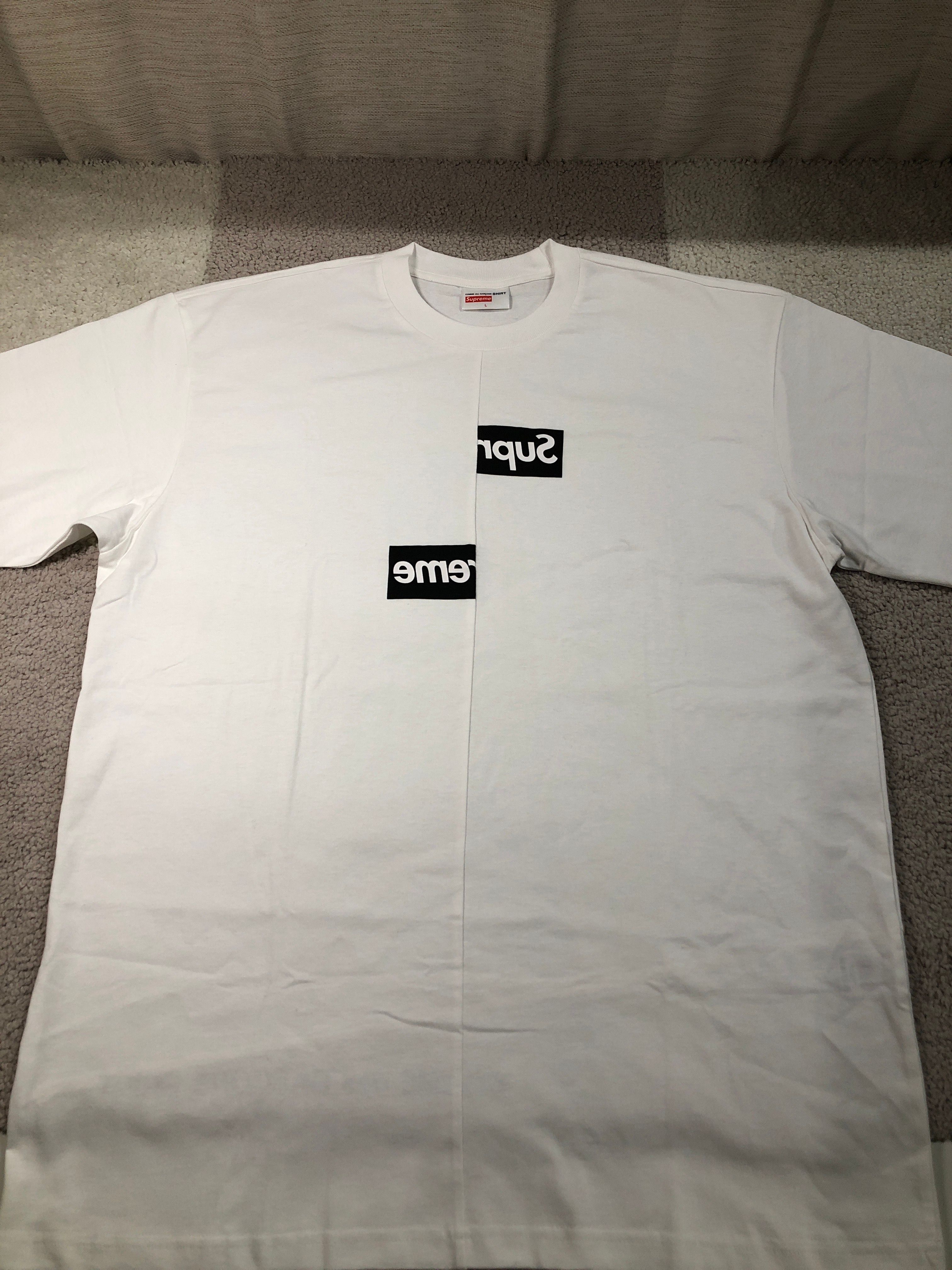 Supreme / Comme des Garçons SHIRT® Split Box Logo Tee "White"