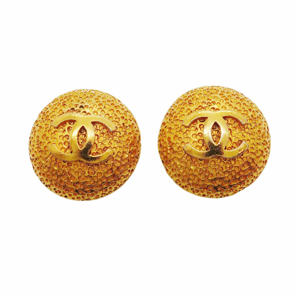 ★最終価格【6jhb0660】シャネル イヤリング ヴィンテージ ココマーク 丸型 サークル GPメッキ ゴールド【中古】レディース