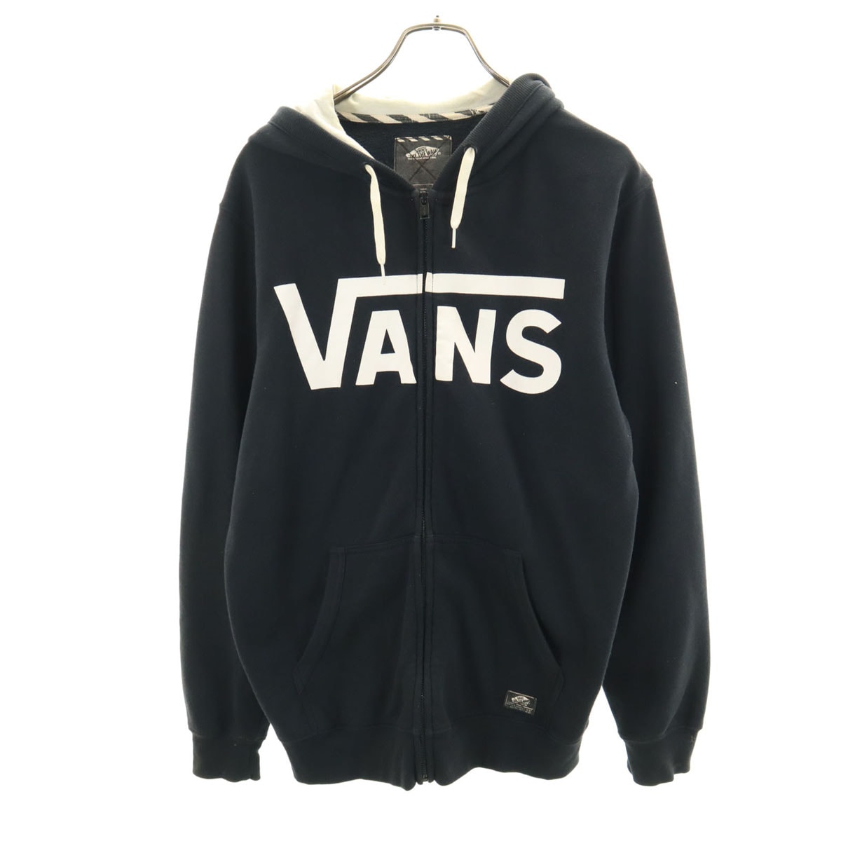 VANS ヴァンズ 長袖 スウェット ジップパーカー S ブラック
