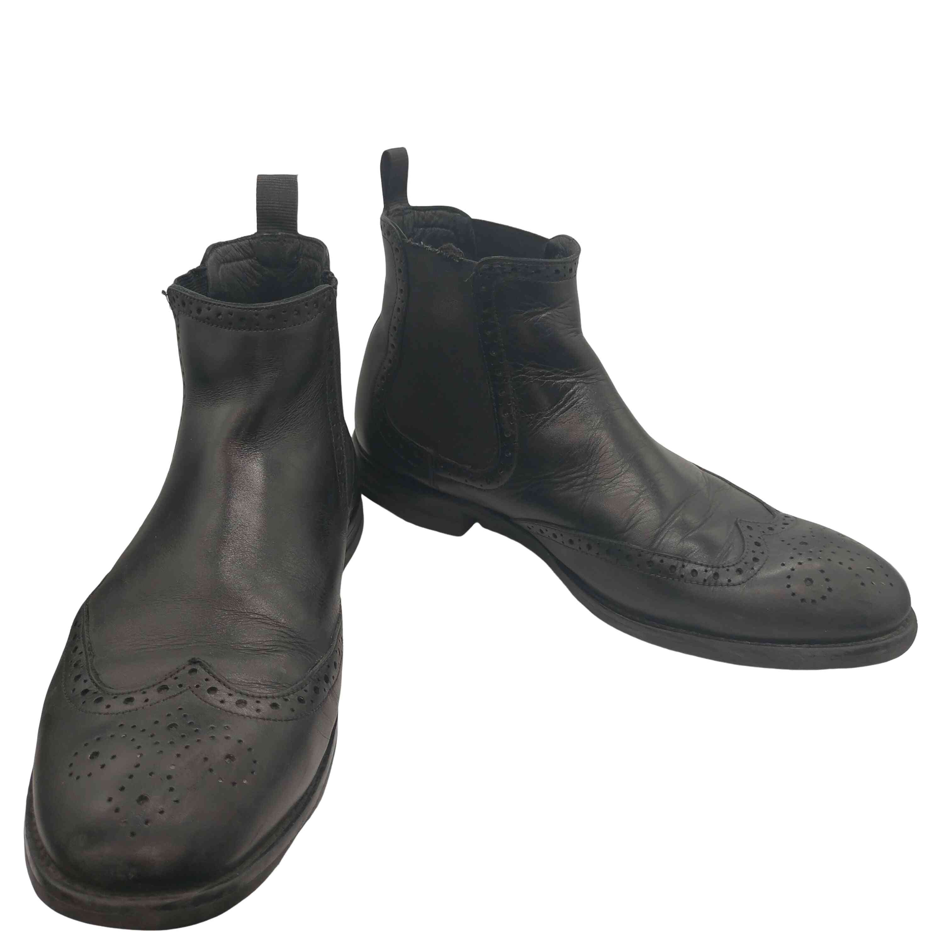 CRAFTMASTER vibramソール ウィングチップ サイドゴア ブーツ【1141374023444】