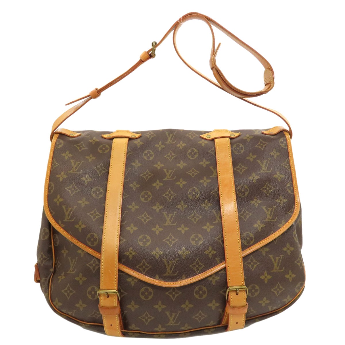 LOUIS VUITTON ルイヴィトン M42252 ソミュール43 ショルダーバッグ モノグラムキャンバス レディース [中古]