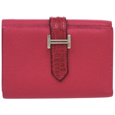 エルメス ベアンコンビネ クロコダイル アリゲーター ローズ