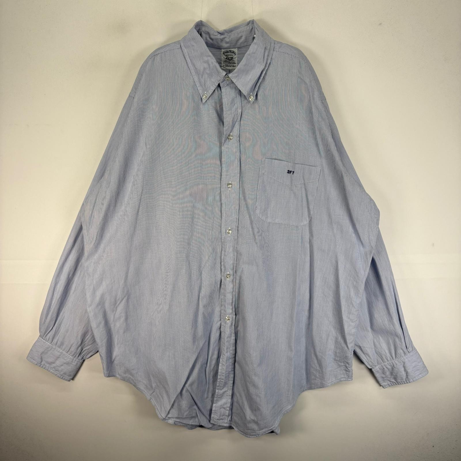 古着 70's/70年代 ヴィンテージ ブルックスブラザーズ Brooks Brothers 長袖シャツ ボタンダウン 6ボタン  ブルー系 ストライプ メンズ