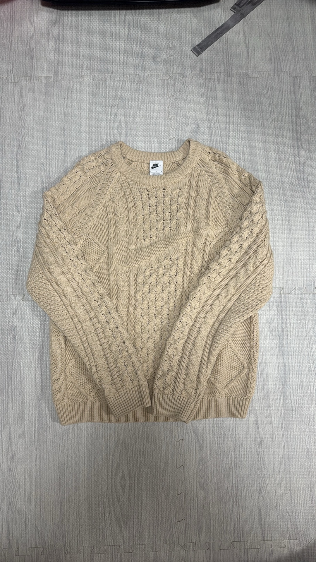 NIKE M NL Cable Knit Sweater LS "Beige"