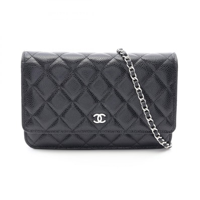 シャネル CHANEL マトラッセ ショルダーバッグ バッグ キャビアスキン(グレインドカーフ) レディース ブラック系 AP0250 【中古】