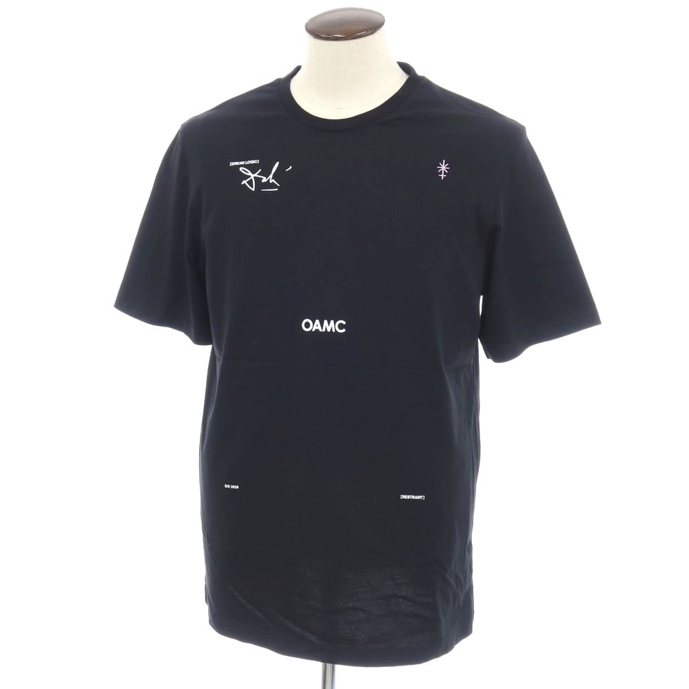 【中古】オーエーエムシー OAMC Dream Logic コットン クルーネック 半袖Tシャツ ブラック【サイズL】【メンズ】