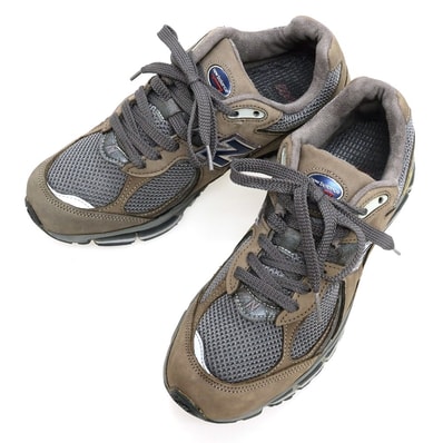 【中古】ニューバランス NEW BALANCE MR2002CU made in USA スエード スニーカー ウォームグレーxグレー【サイズ26cm】【メンズ】