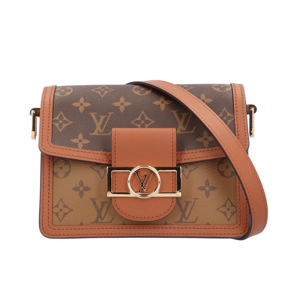 ルイヴィトン ドーフィーヌMINI モノグラムリバース ショルダーバッグ モノグラムリバース M45959 ブラウン レディース LOUIS VUITTON  中古