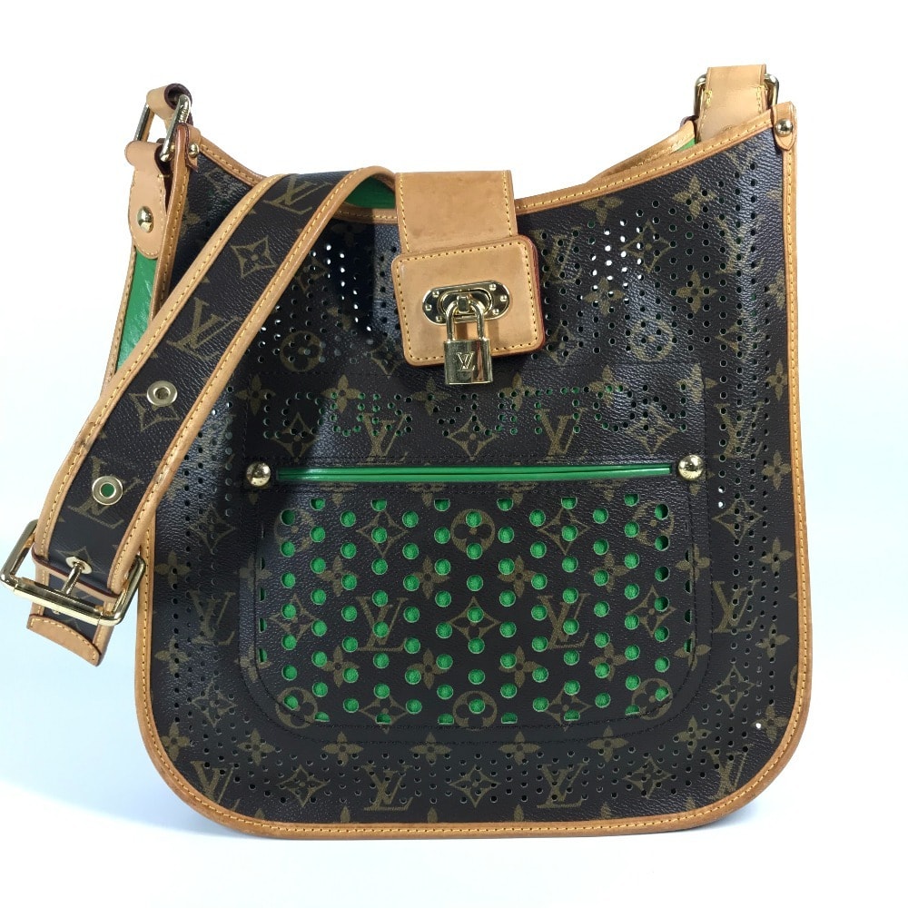 ルイヴィトン LOUIS VUITTON ミュゼット M95173 モノグラムペルフォ カバン 斜め掛け ショルダーバッグ モノグラムキャンバス グリーン