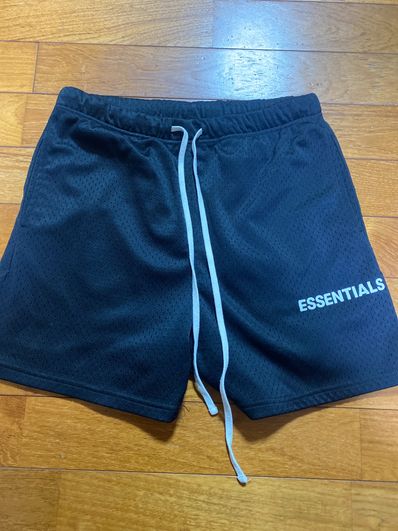 FEAR OF GOD Essentials Graphic Mesh Drawstring Shorts "Black"