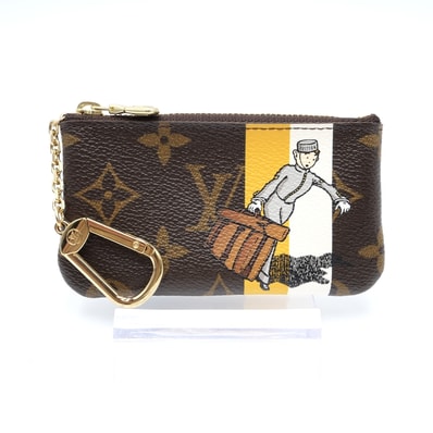 LOUIS VUITTON(ルイ・ヴィトン)ポシェット・クレ モノグラム ヴィヴィエンヌ キーケース コインケース 小銭入れ キーリング付き ブラウン イエロー ホワイト ゴールド金具 レディース メンズ ユニセックス【中古】