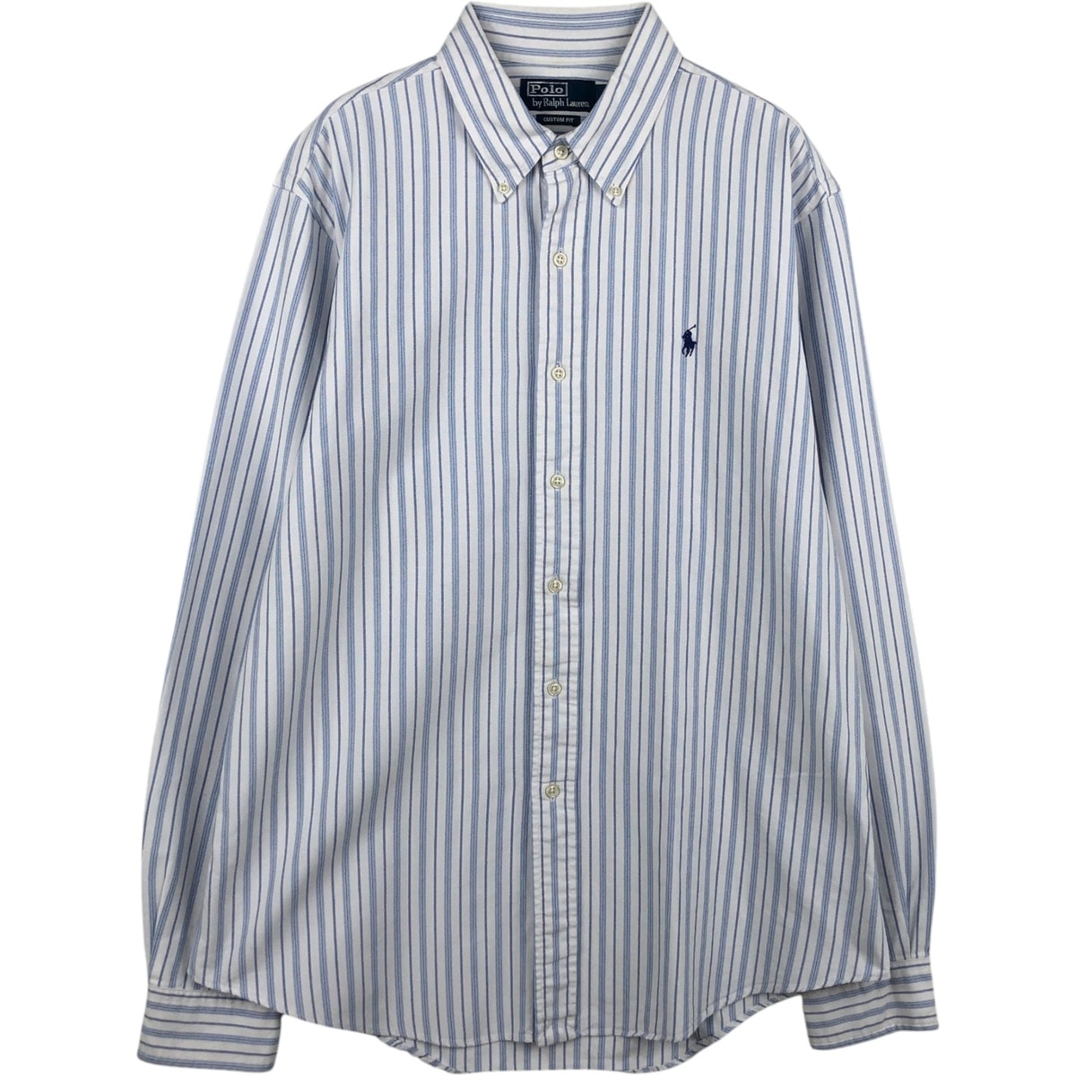 古着 ラルフローレン Ralph Lauren POLO by Ralph Lauren CUSTOM FIT マルチストライプ 長袖 ボタンダウンストライプシャツ メンズL相当/eaa634826