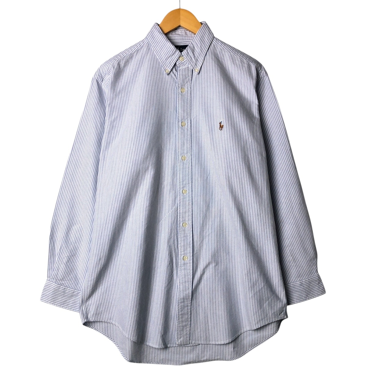 古着 ラルフローレン Ralph Lauren YARMOUTH 長袖 ボタンダウンストライプシャツ メンズL相当/eaa575514