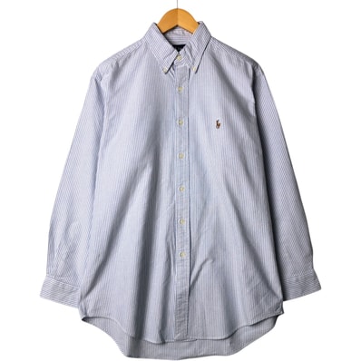 古着 ラルフローレン Ralph Lauren YARMOUTH 長袖 ボタンダウンストライプシャツ メンズL相当/eaa575514