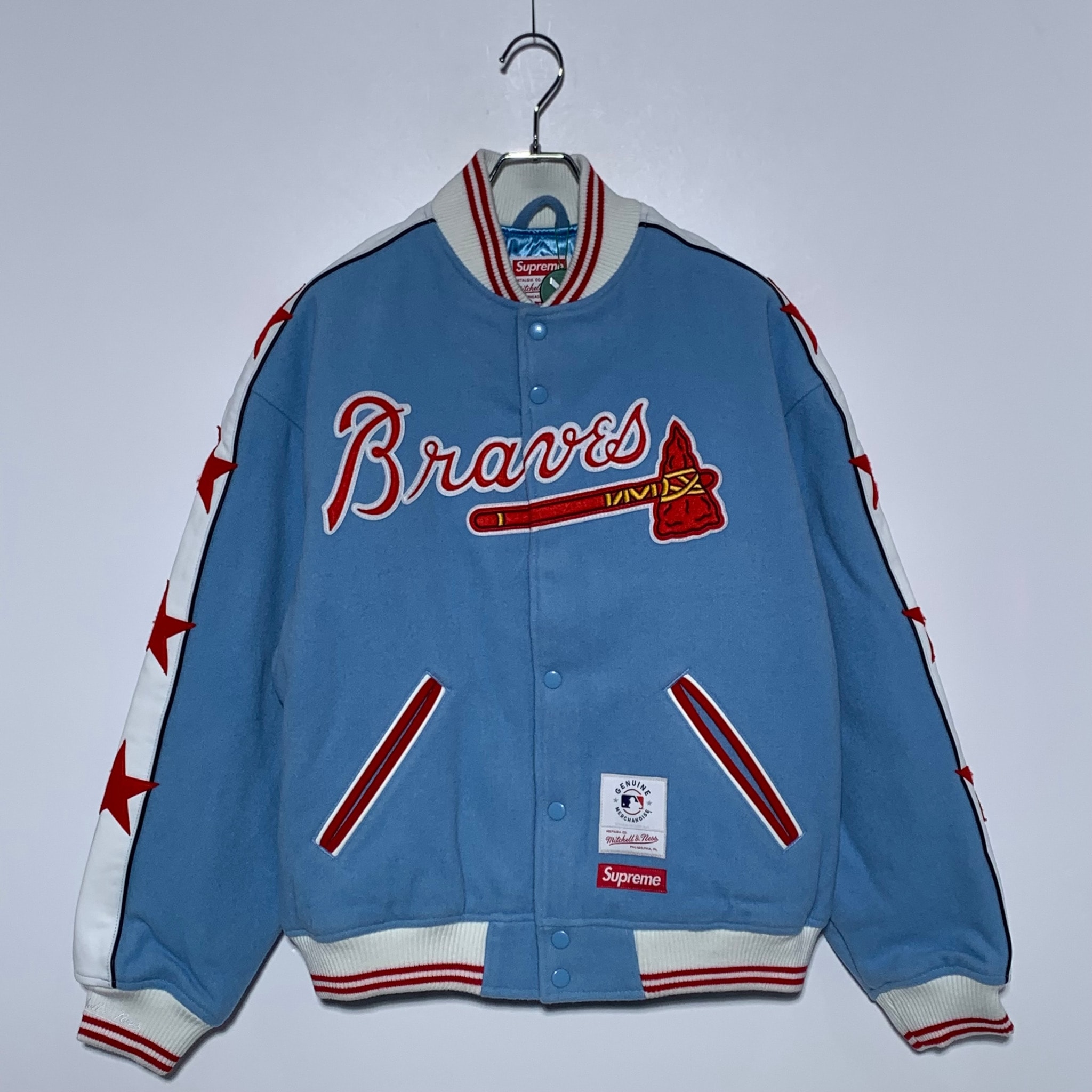 Supreme x Mitchell & Ness Teams Varsity Jacket "Light Blue"