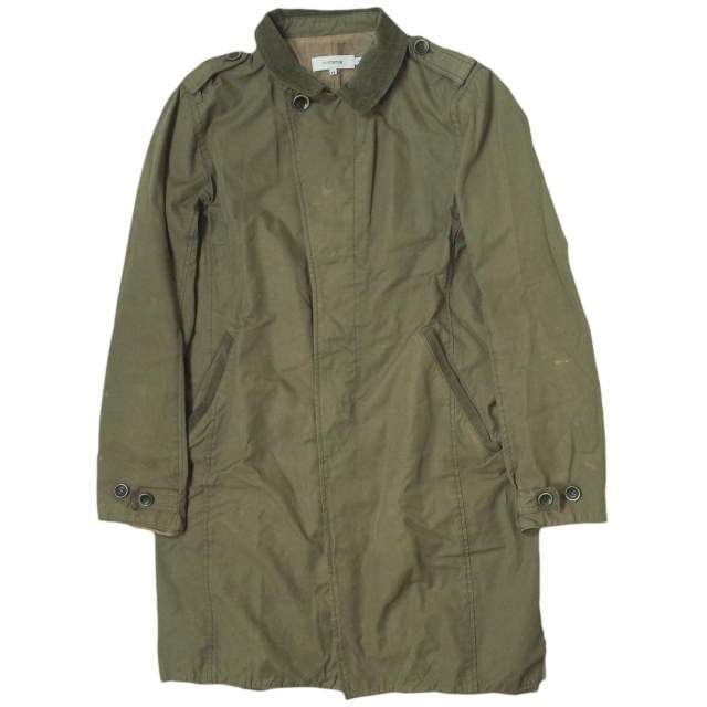 nonnative ノンネイティブ 日本製 OFFICER COAT - C/P TWILL WAX COATED ワックスコーティング オフィサーコート NN-J1901 0 OLIVE ステンカラー ミリタリー アウター g11528