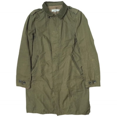 nonnative ノンネイティブ 日本製 OFFICER COAT - C/P TWILL WAX COATED ワックスコーティング オフィサーコート NN-J1901 0 OLIVE ステンカラー ミリタリー アウター g11528
