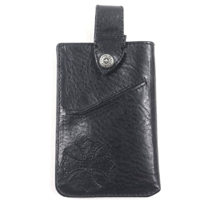 Chrome Hearts The Way I Walk CH Plus Patch Leather Card Case "Black"