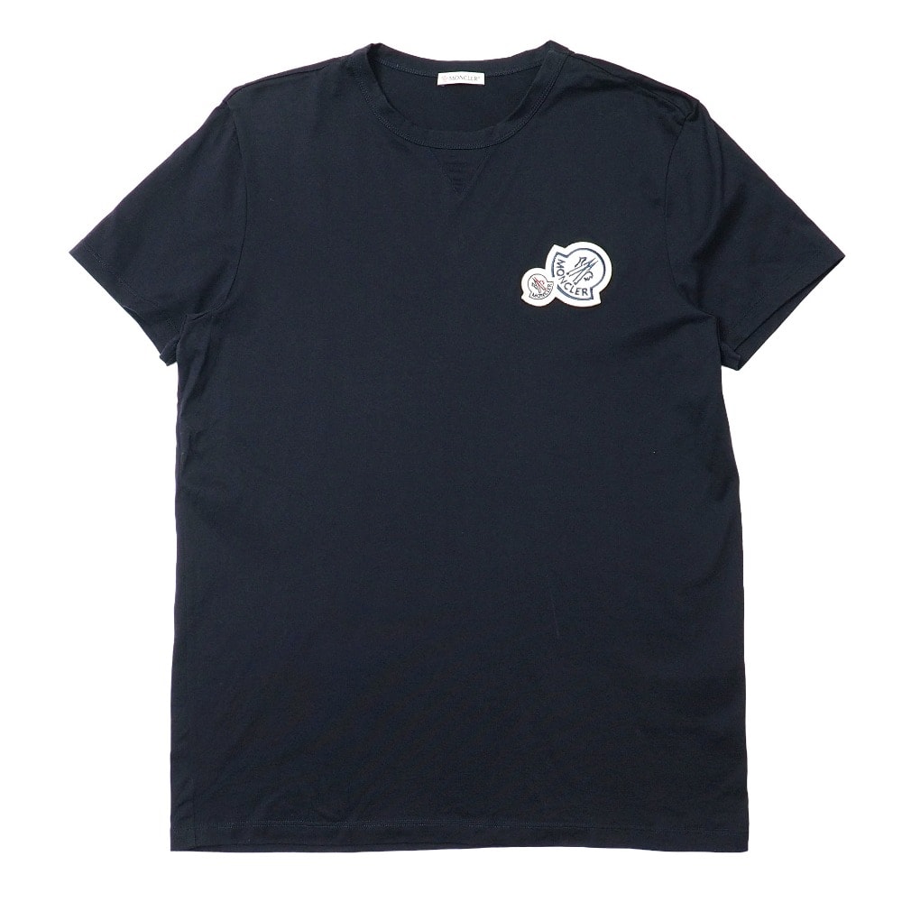 ■美品■MONCLER モンクレール MAGLIA T-SHIRT 半袖Tシャツ サイズL ロゴワッペン クルーネック ブランド古着【中古】20260423/RA9006