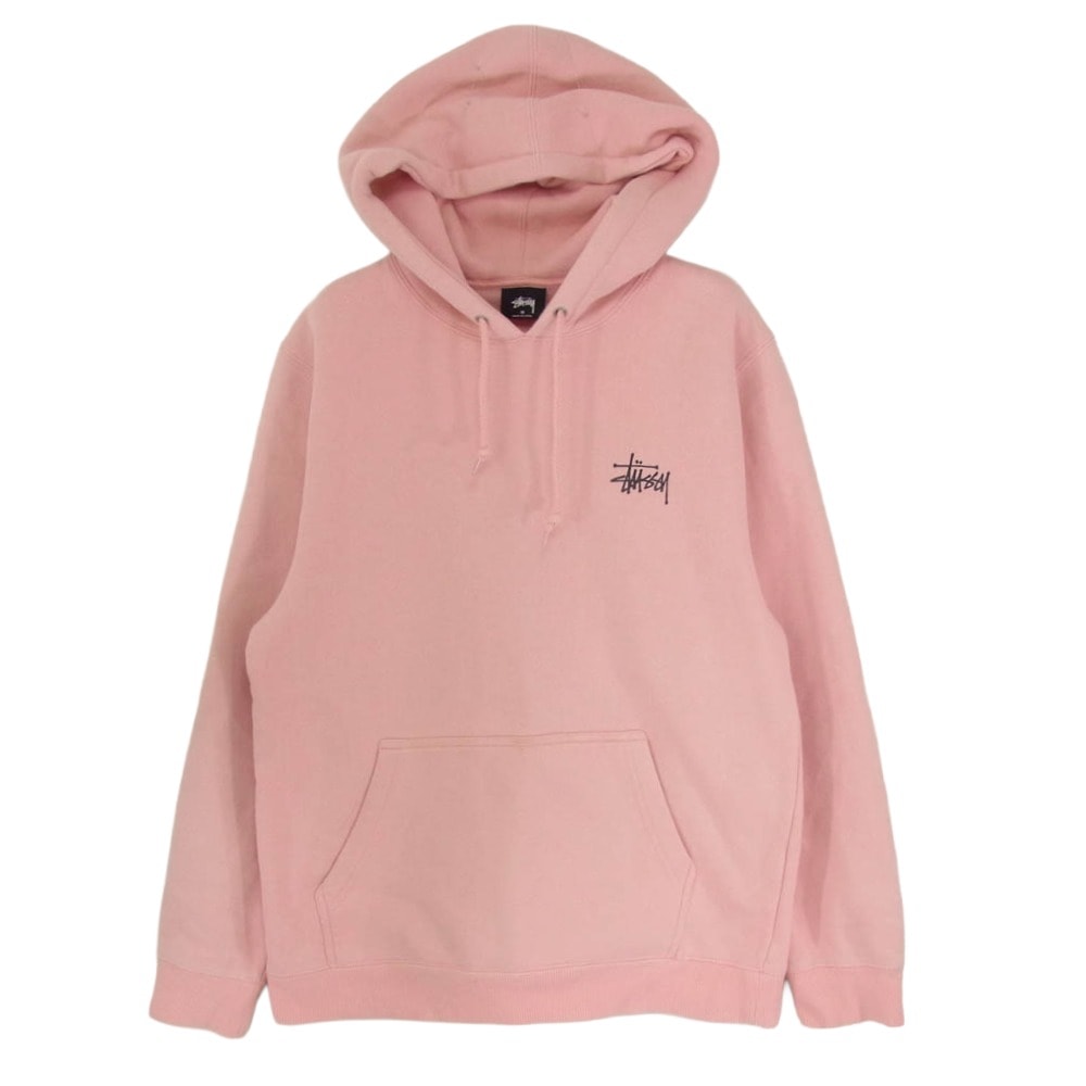 STUSSY ステューシー パーカー Z4000SAS17 ロゴ プリント プルオーバー スウェット パーカー フーディー ピンク系 M【中古】
