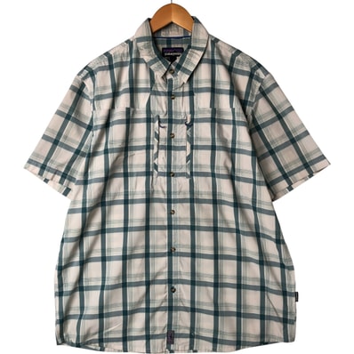 古着 パタゴニア 54266SP19 チェック柄 半袖 フィッシングシャツ メンズL相当/eaa543174