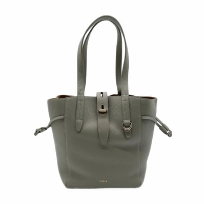 Furla フルラ NET トートバッグ
レザー グレー レディース
【中古】
